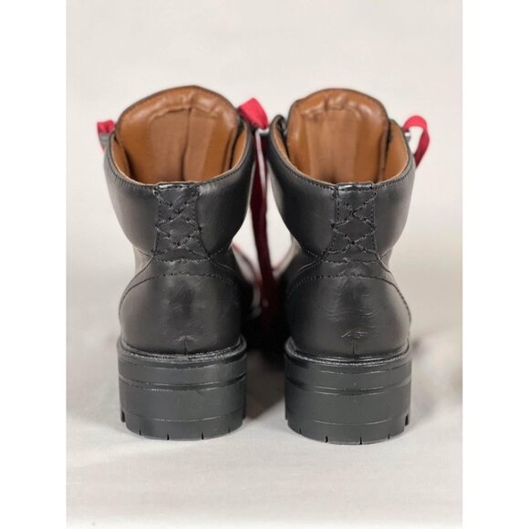 American Eagle Outfitters Womens Black Lace Up Lug Sole Boots Size 6 - Picture 4 of 9